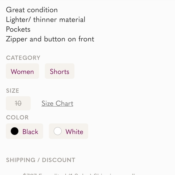 Express black and white shorts - Picture 5 of 5